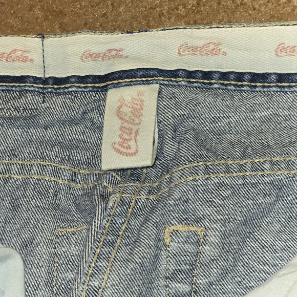 Coca-Cola Vintage 80s Women’s Straight Leg Jeans Size 12 High Rise Blue Denim - Picture 3 of 13